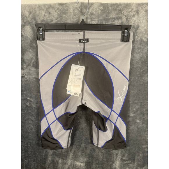 NWT CW-X Endurance Pro Compression Shorts Men’s M Gray/Blue - Picture 1 of 7